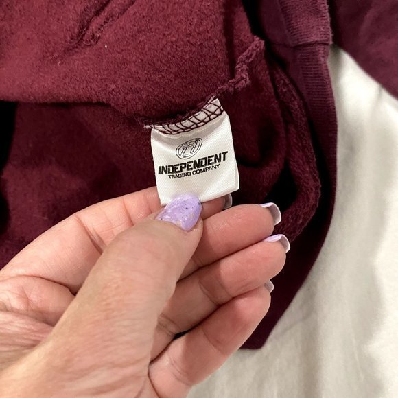 Anti Social Social‎ Club Lost Feelies Maroon Hoodie Size Small - Picture 6 of 8